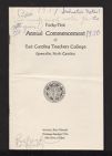 Program for the Forty-First Annual Commencement of East Carolina Teachers College